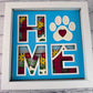 Home- Dog design 3D paper art in a shadowbox