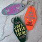 Anxious but pretty retro motel keychain