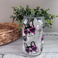 Frenchie with sunglasses beer can glass