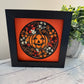 Pumpkin with flowers mini 3D paper art in a shadowbox