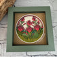 Indian paintbrush mini 3D paper art in a shadowbox