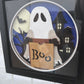 Trick or treat ghost 3D paper art in a shadowbox