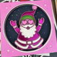 Pink dancing Santa mini 3D paper art shadowbox