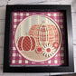 Plaid fabric pumpkins 3D paper art shadowbox