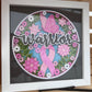 Warrior breast cancer 3D paper art in a shadowbox