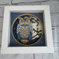 Owl nighttime scene mini 3D paper art in a shadowbox