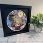 Highland cow 3D paper art in a shadowbox