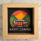 Happy camper mini 3D paper art in a shadowbox