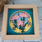 Carnation mini 3D paper art in a shadowbox