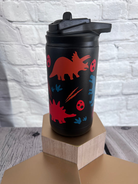 Dinosaur attack 12oz kids water bottle