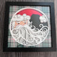 Santa face 3D paper art shadowbox