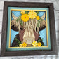 Highland cow close up 3D paper art shadowbox