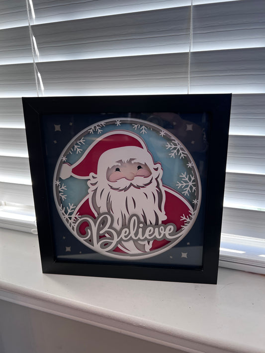 Believe Santa shadowbox