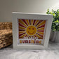 You are my sunshine mini 3D paper art in a shadowbox