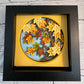 Fall maple tree branch mini 3D paper art in a shadowbox