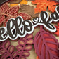 Hello fall leaves and acorns design 3D paper art in a shadowbox