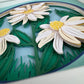 Daisy mini 3D paper art in a shadowbox