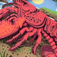Lobster 3D paper art in a shadowbox