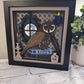 Owl with potions and brew books 3D paper art in a shadowbox