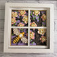 Bee scene bee with floral tree 3D paper art in a shadowbox