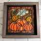 Stained glass pumpkin 3D paper art shadowbox