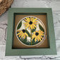 Black eyed Susan mini 3D paper art in a shadowbox