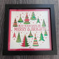 May your days be merry and bright 3D paper art in a shadowbox