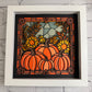 Stained glass pumpkin 3D paper art shadowbox