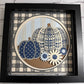 Plaid fabric pumpkins 3D paper art shadowbox