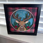 Reindeer 3D paper art shadowbox