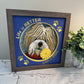 Life is better with a dog 3D paper art in a shadowbox