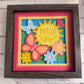 Hello summer 3D paper art in a shadowbox