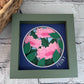 Peony mini 3D paper art in a shadowbox