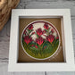 Indian paintbrush mini 3D paper art in a shadowbox