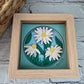 Daisy mini 3D paper art in a shadowbox