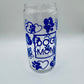 Dog mom beer can glass