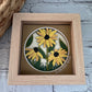 Black eyed Susan mini 3D paper art in a shadowbox