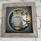 Owl nighttime scene mini 3D paper art in a shadowbox