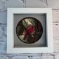 Cardinal in a tree mini 3D paper art in a shadowbox