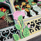 Flower shop 3D paper art in a shadowbox