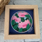 Peony mini 3D paper art in a shadowbox