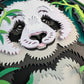 Panda with bamboo 3D paper art in a shadowbox