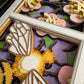 Bee scene bee with floral tree 3D paper art in a shadowbox