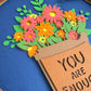 You are enough flowers 3D paper art in a shadowbox