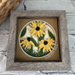 Black eyed Susan mini 3D paper art in a shadowbox