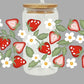 Strawberry beer can glass