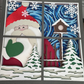 Santa at the window 3D paper art in a shadowbox