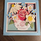 Spring floral arrangement 3D paper art in a shadowbox