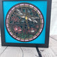 Stained glass dragonfly 3D paper art in a shadowbox
