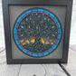 Stained glass tree of life 3D paper art in a shadowbox